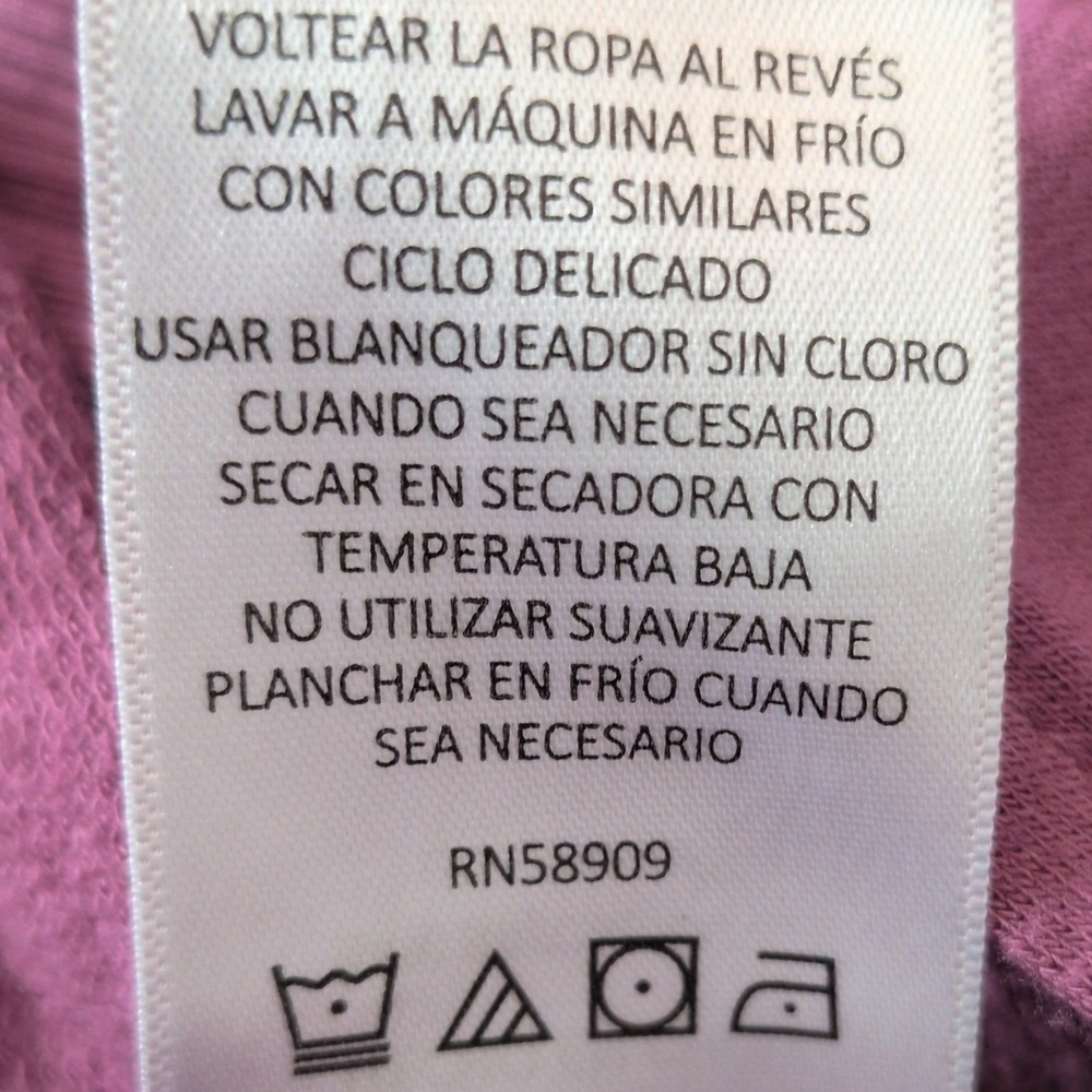 Kinesis Pullover Sweatshirt Women 3X Purple Thumbhole Kangaroo Pocket Side Slit - Picture 11 of 12